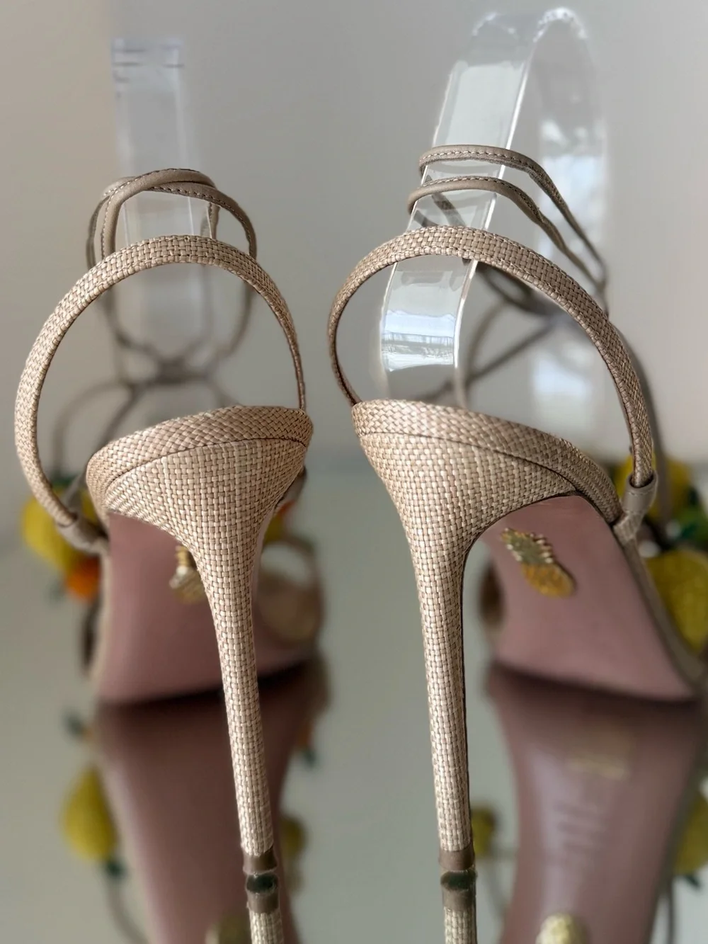 Like New Aquazzura Citrus Punch Sandals 105mm 38 $1,150